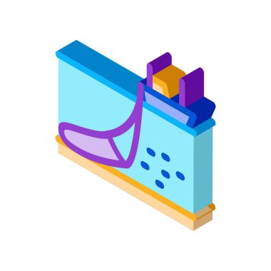 Balıkçılık endüstrisi ikon vektörü. İzometrik balıkçılık endüstrisi işareti. renk izole edilmiş sembol çizimi