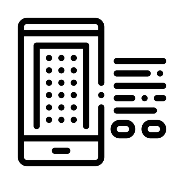 Smart House App Icon Vektor Smartphone App Unterschreiben Isolierte Kontursymboldarstellung — Stockvektor