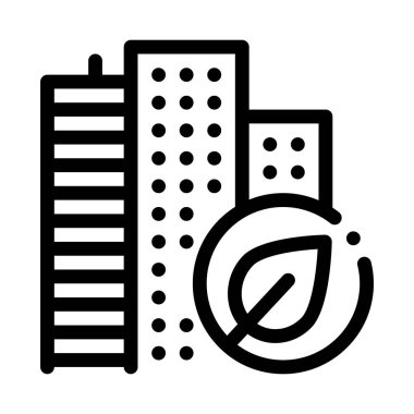 Eko enerji santrali atom ikonu vektörü. Eko enerji santrali atom işareti. izole edilmiş sınır sembolü çizimi