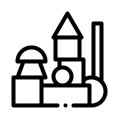 Anaokulu oyuncakları ikon vektörü. Anaokulu oyuncakları imzası. izole edilmiş sınır sembolü çizimi