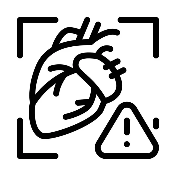 Vector Icono Investigación Del Corazón Señal Investigación Del Corazón Ilustración — Archivo Imágenes Vectoriales