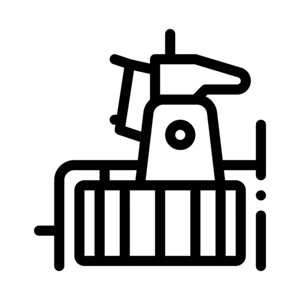 洗浄装置のアイコンベクトルを排水 洗浄器具の標識を排水 孤立した輪郭記号図 — ストックベクタ
