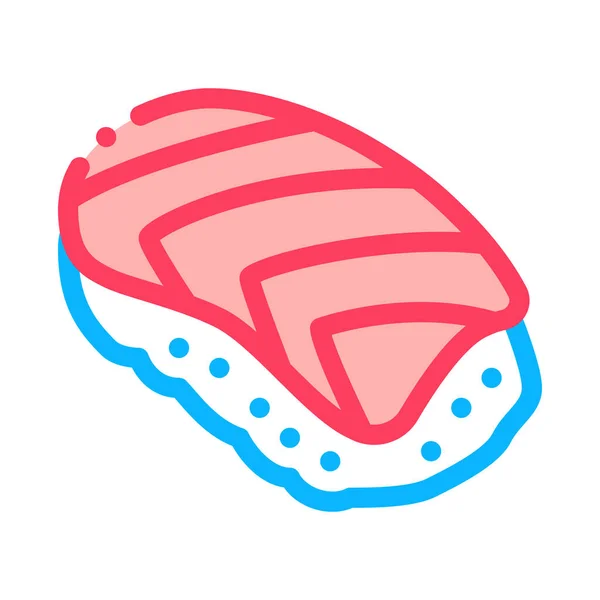 Rollo Sushi Asiático Comida Tradicional Vector Icono Rollo Sushi Asiático — Vector de stock