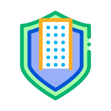 Akıllı ev koruma ikonu vektörü. Akıllı ev koruma işareti. renk sembolü çizimi