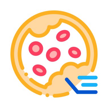 Kan damarları ikon vektörünün tıkanması. Kan damarlarında tıkanıklık var. renk sembolü çizimi