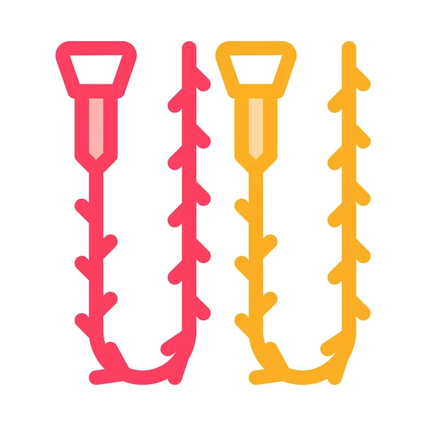 Abfluss Reinigungsstab Krallen Symbol Vektor Abflussreinigung Stick Krallen Zeichen Farbige — Stockvektor