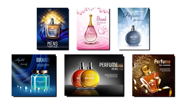 프로모션 포스터 Vector 2012 Luxury Blank Bottles Creative Advertising Banners — 스톡 벡터