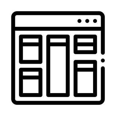 Web sitesi imaj simgesi vektörü. Web sitesi tasarımı işareti. izole edilmiş sınır sembolü çizimi