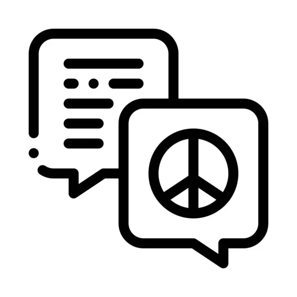 Talking Tolerance Peace Icon Vector Talking Tolerance Peace Sign Isolated — Stock Vector