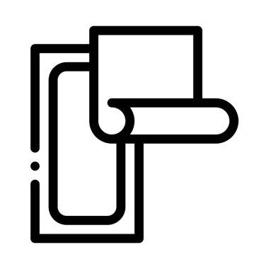 Balmumu çizgili ikon vektörü. Balmumu şerit işareti. izole edilmiş sınır sembolü çizimi