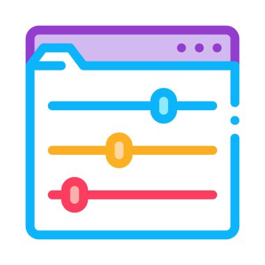 Renk rgb ayar simgesi vektörü. Renk rgb ayarı işareti. renk sembolü çizimi