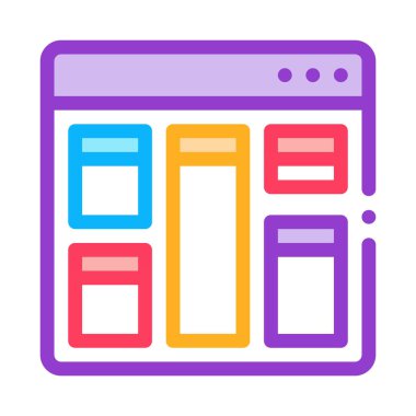 Web sitesi imaj simgesi vektörü. Web sitesi tasarımı işareti. renk sembolü çizimi