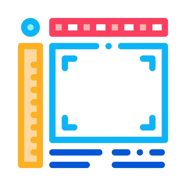 图片尺寸框架图标矢量轮廓说明 — 图库矢量图片