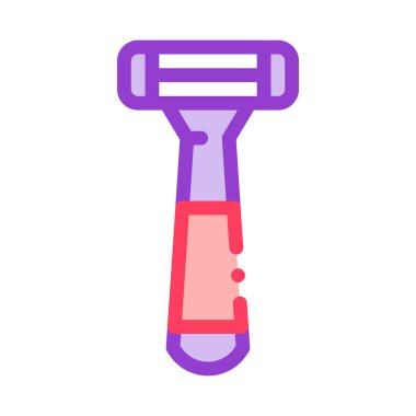 jilet tüy ayıklama aracı simgesi vektör ana hatları çizimi