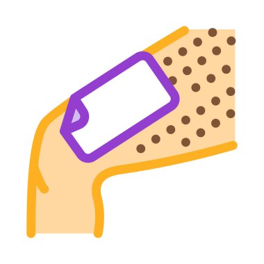 balmumu çizgili bacak tüy ikonu vektör ana hatları resimleme