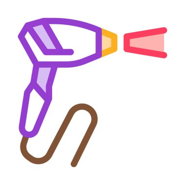 depilasyon lazer ekipman ikon vektör taslağı çizimi