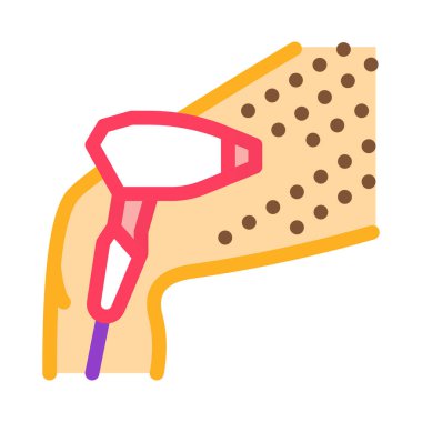 Lazer tüy bacağı ikon vektör ana hatları çizimi