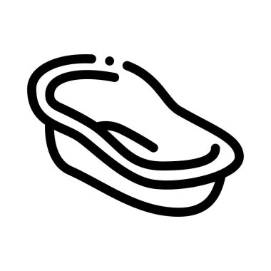 Childern ikon vektörü için banyo. Çocuklar için banyo tabelası. izole edilmiş sınır sembolü çizimi