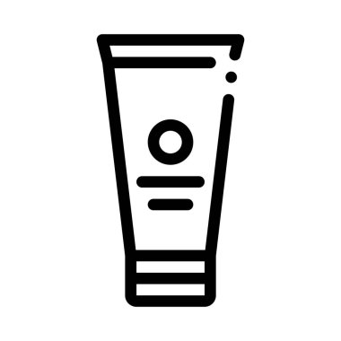 Krem tüp ikon vektörü. Krem rengi tüp. izole edilmiş sınır sembolü çizimi