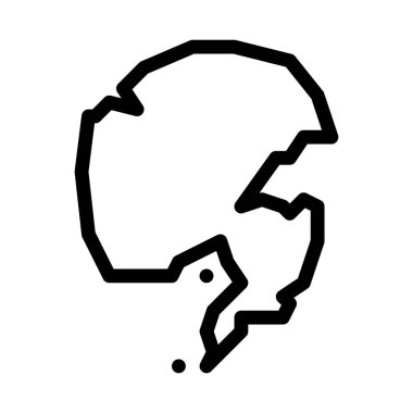 kutup simgesi vektörü yok. Direk işareti yok. izole edilmiş sınır sembolü çizimi