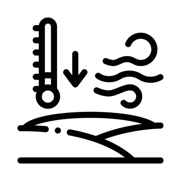 Vetor Ícone Temperatura Ártica Baixa Sinal Temperatura Ártica Baixa Ilustração —  Vetores de Stock