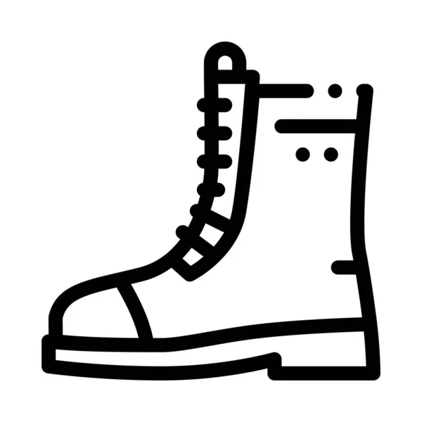 Boot Für Reise Icon Vektor Stiefel Für Reiseschild Isolierte Kontursymboldarstellung — Stockvektor