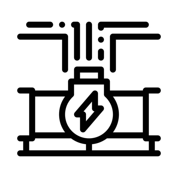 Vettore Icona Del Tubo Energia Geotermica Segnale Tubo Energia Geotermica — Vettoriale Stock