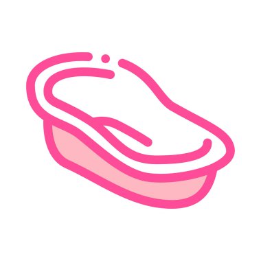 Childern ikon vektörü için banyo. Çocuklar için banyo tabelası. izole edilmiş sınır sembolü çizimi