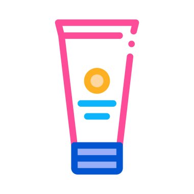 Krem tüp ikon vektörü. Krem rengi tüp. izole edilmiş sınır sembolü çizimi