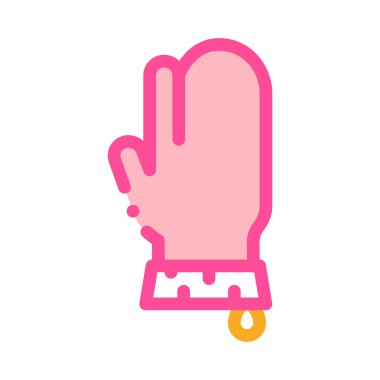 Yeni doğan ikon vektörü için eldiven-bez. Yeni doğanlar için eldiven-bez. izole edilmiş sınır sembolü çizimi