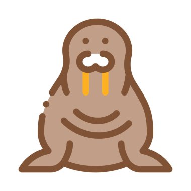 Deniz aygırı ikonu vektörü. Deniz aygırı işareti. izole edilmiş sınır sembolü çizimi