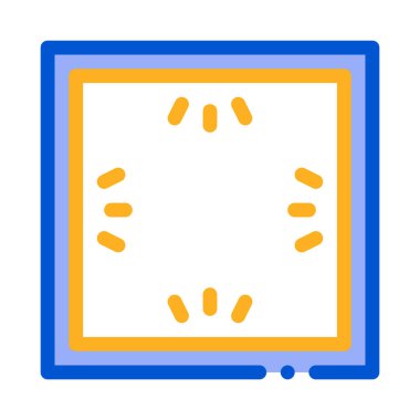 Tavan çoklu çevre aydınlatma ikonu vektörü. Tavan çoklu çevre aydınlatma işareti. izole edilmiş sınır sembolü çizimi