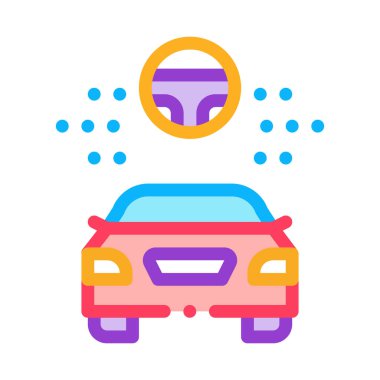 Araba simgesi vektör çizelgesi çizimi için yardım