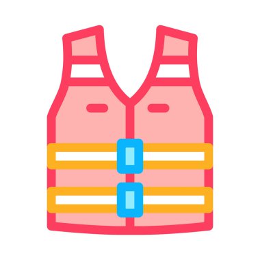 can yeleği ikonu vektör ana hatları gösterimi