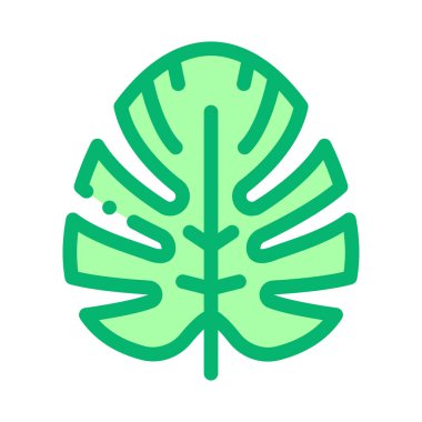 bitki yaprağı ikonu vektör ana hatları gösterimi