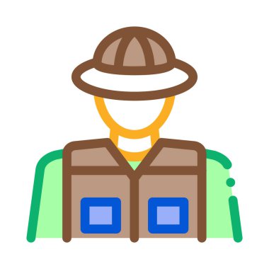 orman öncüsü ikon vektör ana hatları gösterimi