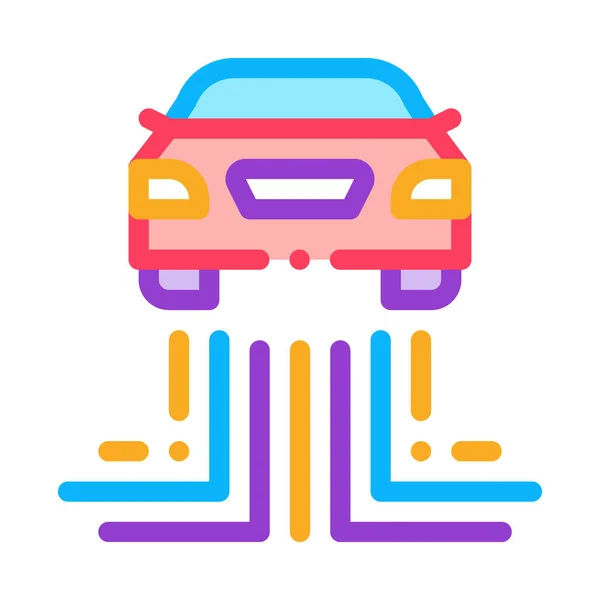 Illustrazione del profilo vettoriale dell'icona della tecnologia elettronica dell'automobile — Vettoriale Stock