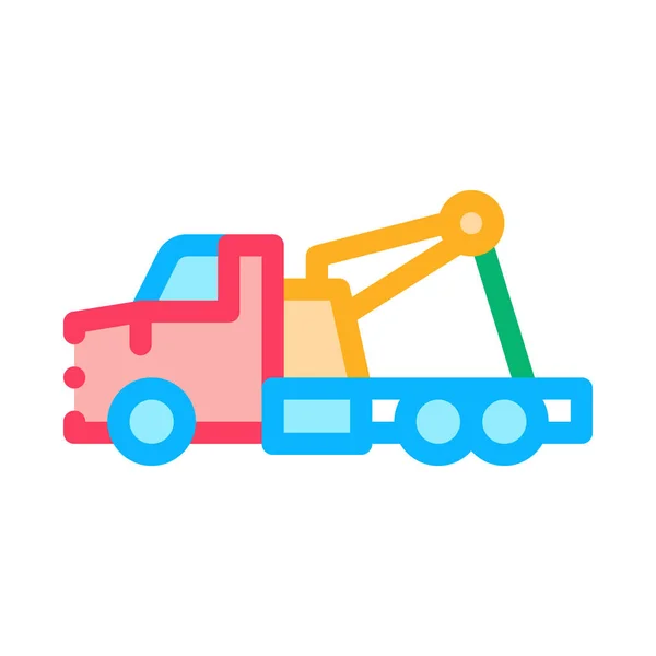 Rescue truck icon vector outline symbol illustration — Stock Vector