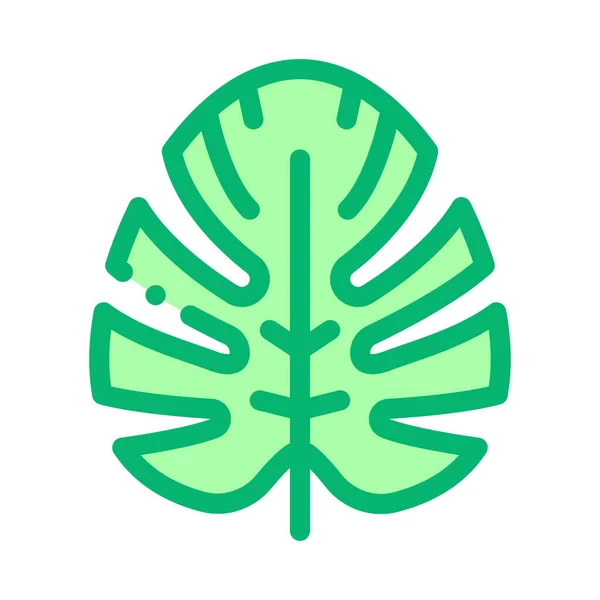 Planta hoja icono vector contorno símbolo ilustración — Vector de stock