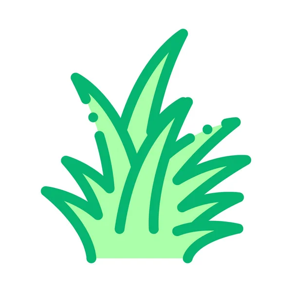 Tropical bush icon vector outline symbol illustration — Stock Vector