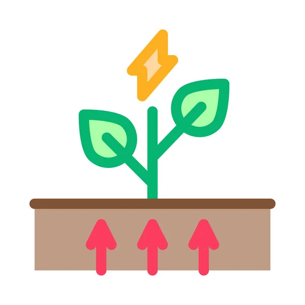 Иллюстрация векторного контура значка эко-энергии — стоковый вектор