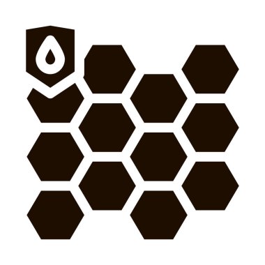 Su geçirmez Biyometrik Madde Vektör Hattı Simgesi. Bir şeyleri sudan korumak için su geçirmez nano madde, endüstriyel kullanım Pictogram. Giysiler, Nemlendirici Madde Katılımı İllüstrasyonu