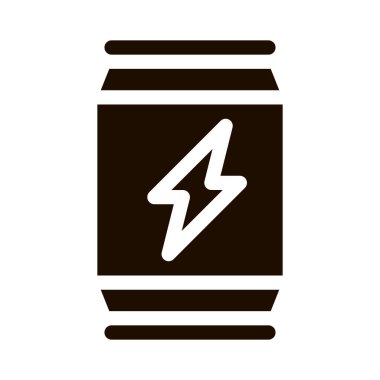 Spor Enerji İçeceği Şişe Vektörü Simgesi. Enerji Vitamini İçeceği Sağlık Sporcusu Pictogram 'lı konteynır. Beslenme Protein İçeriği, Iso, Vücut Geliştirme Çizimi