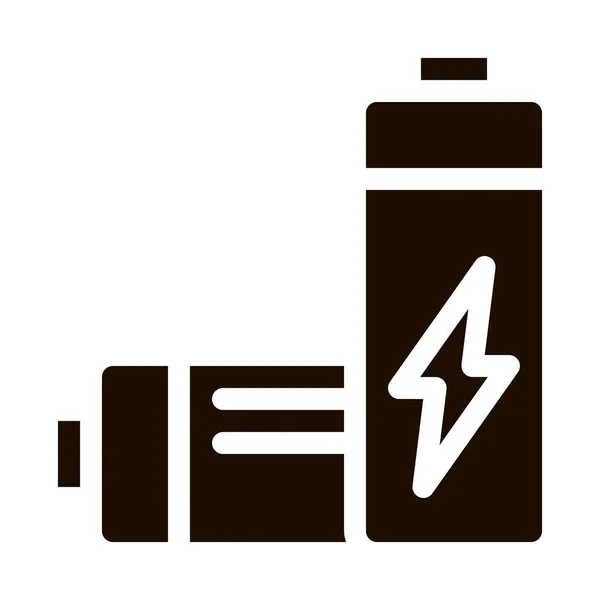 Nutzlose Elektrische Akku Vektor Ikone Industrielle Umweltverschmutzung Durch Batterien Chemische — Stockvektor