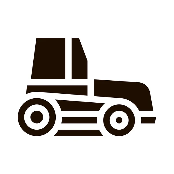 Ackerland Traktor Vector Vector Icon Landwirtschaftlicher Traktor Für Anhänger Verschiedener — Stockvektor
