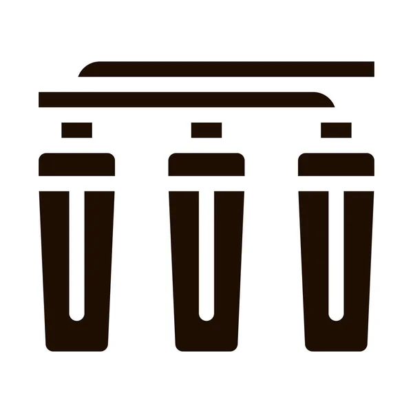 Water Final Microfilter Vector Sign Icon Wassermikrofilter Filterreinigung Piktogramm Recycling — Stockvektor