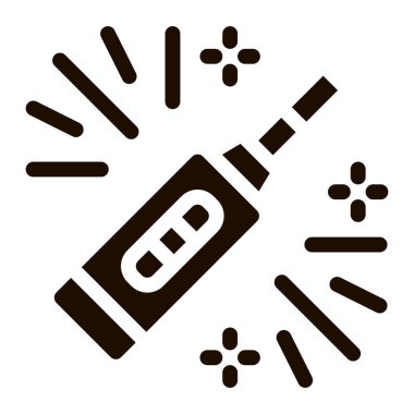 Hamilelik Test Aygıtı Vektör İmzalama Simgesi. Pregancy Pictogram 'ın Tıbbi Ekipman Kadın Semptomu. Müstakbel Ana Monokrom İllüstrasyonunun Karakteristik ve Teşhisi