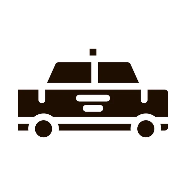 Veřejná Doprava Taxi Car Cab Vector Znamení Ikona Taxikář Automobil — Stockový vektor