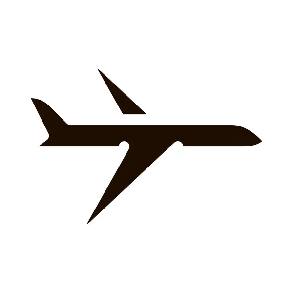 Avión Transporte Público Vector Icono Fast Airplane Flying Machine Pictograma — Vector de stock