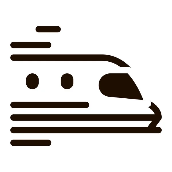 Public Transport Train Vector Sign Icon. Long-distance Fast-moving Train Urban Passenger Transport Pictogram. City Transportation Passage Service Contour Monochrome Illustration — Stock Illustration Public Transport Train Vector Sign Icon Long Distance Fast Moving Vector Graphics
